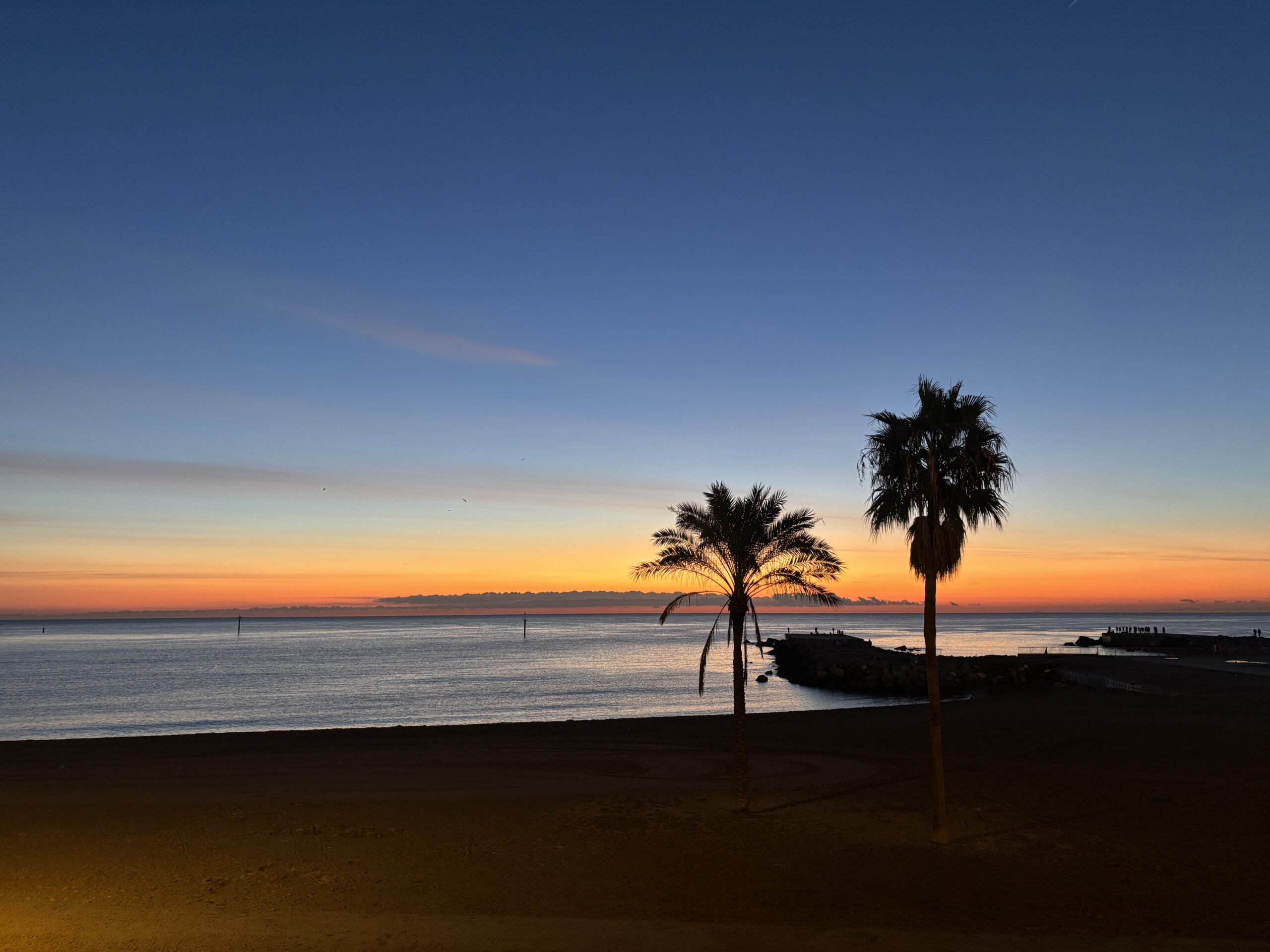 Sunrise over the Mediterranean as seen on my morning run.