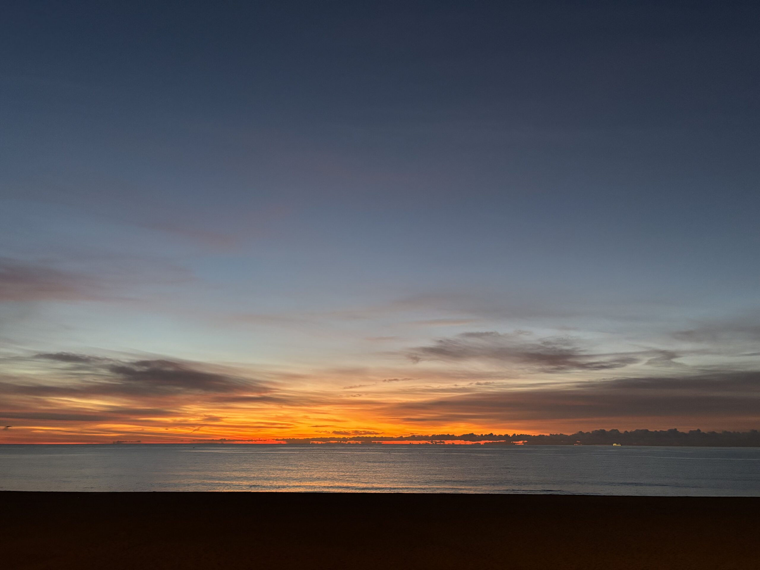 Sunrise over the Mediterranean.